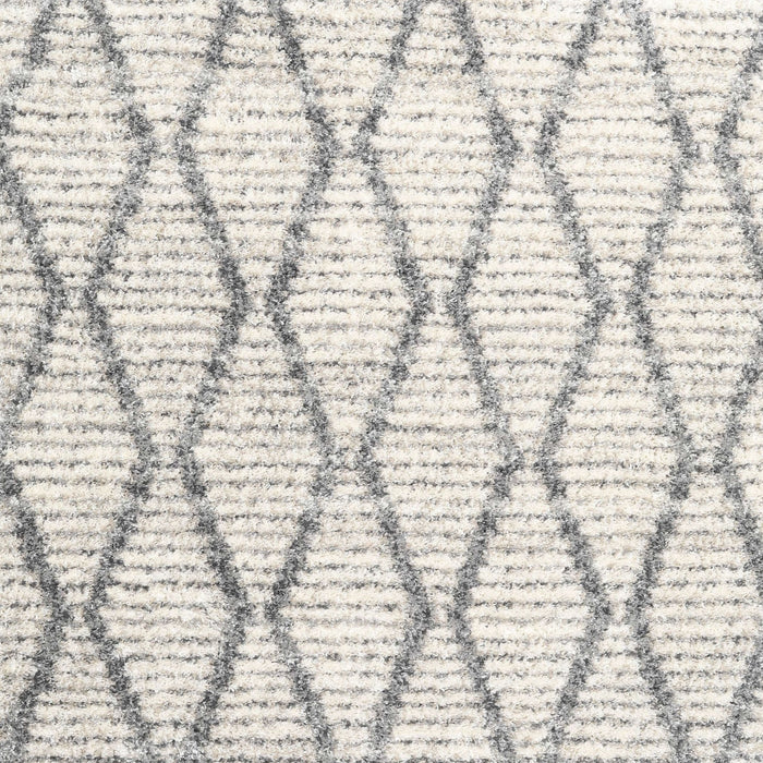 Contemporary Dark Gray Trellis Rug, con3047