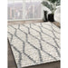 Contemporary Dark Gray Trellis Rug in Family Room, con3047