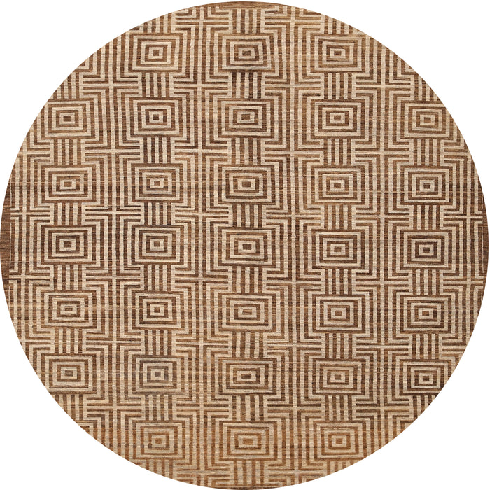 Sideview of Contemporary Mahogany Brown Modern Rug, con304