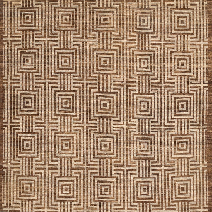 Contemporary Mahogany Brown Modern Rug, con304