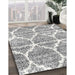 Contemporary Gray Abstract Machine Washable Rug in a Family Room, wshcon3050