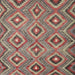 Square Contemporary Brown Red Southwestern Rug, con3051