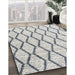 Contemporary Silver Gray Trellis Rug in Family Room, con3055