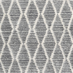 Contemporary Dark White Beige Trellis Rug, con3056