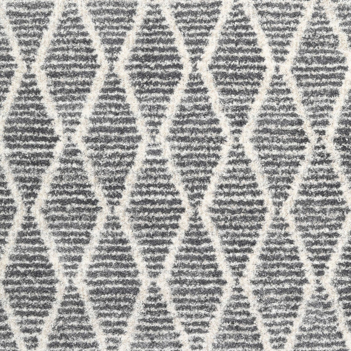 Machine Washable Contemporary Dark White Beige Rug, wshcon3056