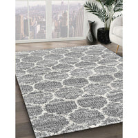 Contemporary Gray Trellis Rug, con3057