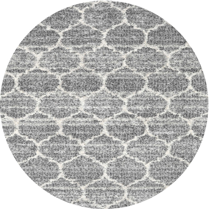 Square Machine Washable Contemporary Grey Gray Rug, wshcon3057