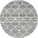 Square Machine Washable Contemporary Grey Gray Rug, wshcon3057