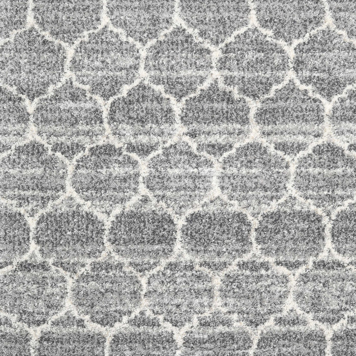 Contemporary Gray Trellis Rug, con3057
