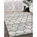 Contemporary Dark Gray Trellis Rug in Family Room, con3058