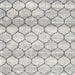 Square Contemporary Dark Gray Trellis Rug, con3058