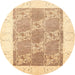 Sideview of Contemporary Sand Brown Modern Rug, con305