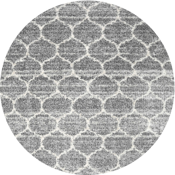 Square Contemporary Gray Abstract Machine Washable Rug, wshcon3062