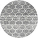 Square Contemporary Gray Abstract Machine Washable Rug, wshcon3062