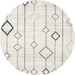 Square Machine Washable Contemporary Pale Silver Gray Rug, wshcon3066