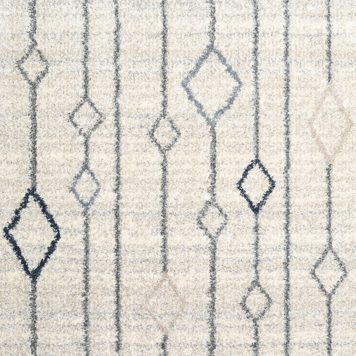 Machine Washable Contemporary Antique White Beige Rug, wshcon3067