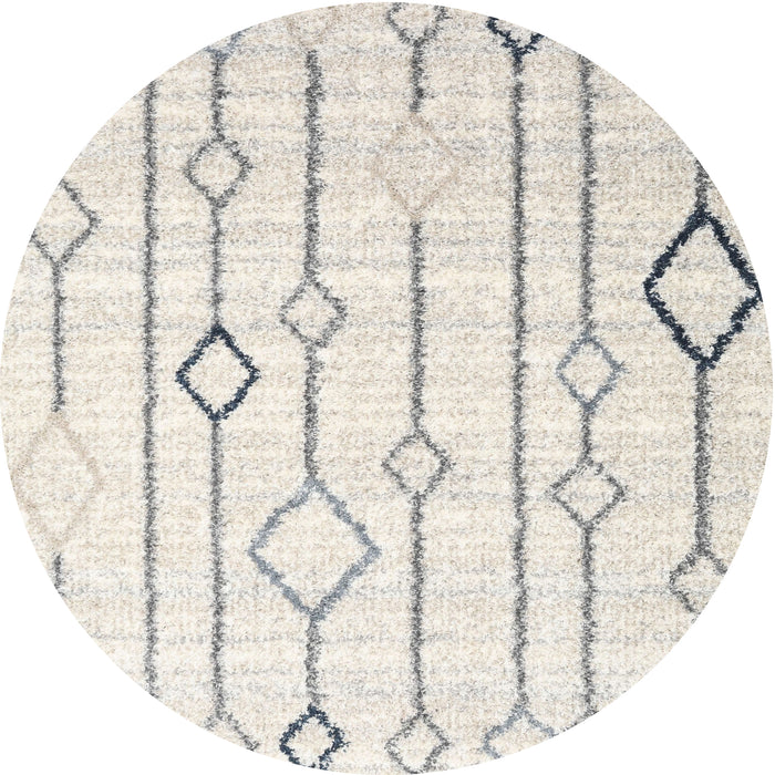 Square Machine Washable Contemporary Antique White Beige Rug, wshcon3067