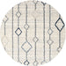 Square Machine Washable Contemporary Antique White Beige Rug, wshcon3067