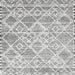 Square Contemporary Dark White Beige Modern Rug, con3068