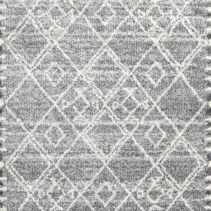 Contemporary Dark White Beige Modern Rug, con3068