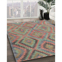 Contemporary Rust Pink Southwestern Rug, con3069