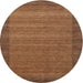 Sideview of Contemporary Saddle Brown Modern Rug, con306