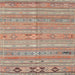 Sideview of Machine Washable Contemporary Rust Pink Rug, wshcon3070