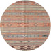 Square Machine Washable Contemporary Rust Pink Rug, wshcon3070