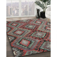 Contemporary Chestnut Brown Southwestern Rug, con3072