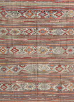 Contemporary Camel Brown Abstract Machine Washable Rug, wshcon3075