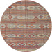 Square Contemporary Camel Brown Abstract Machine Washable Rug, wshcon3075