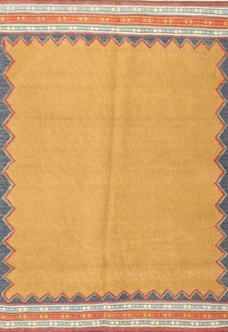 Contemporary Orange Abstract Machine Washable Rug, wshcon3076