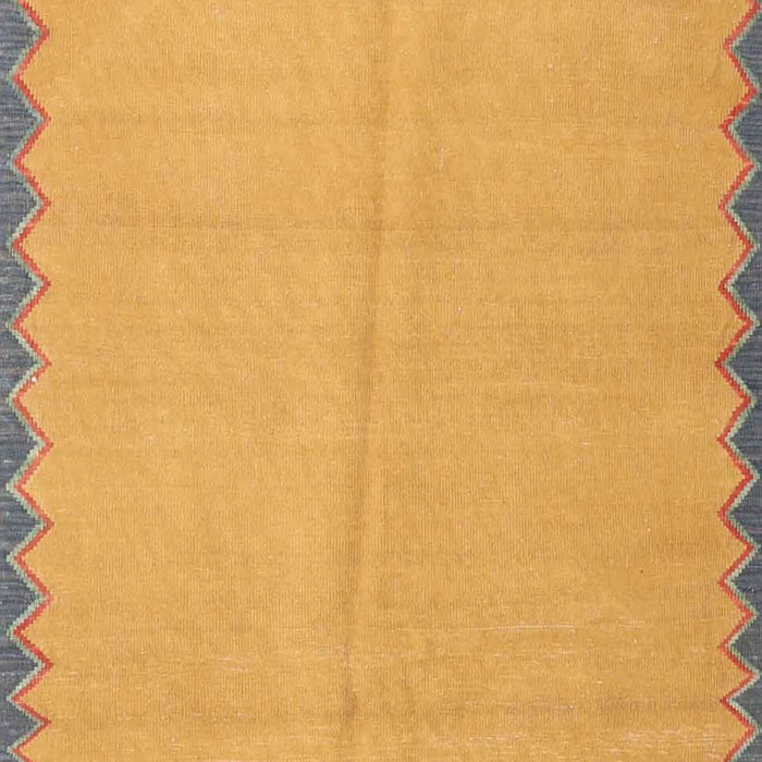 Contemporary Orange Abstract Machine Washable Rug, wshcon3076