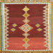 Sideview of Machine Washable Contemporary Red Rug, wshcon3079