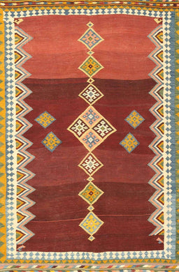 Contemporary Red Modern Rug, con3079