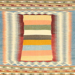 Square Contemporary Brown Gold Modern Rug, con3080