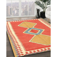 Contemporary Scarlet Red Oriental Rug, con3081