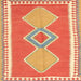 Sideview of Machine Washable Contemporary Scarlet Red Rug, wshcon3081