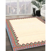 Contemporary Camel Brown Solid Rug, con3083