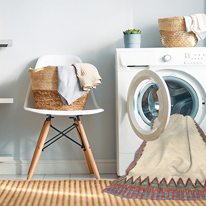 Machine Washable Contemporary Camel Brown Rug in a Washing Machine, wshcon3083