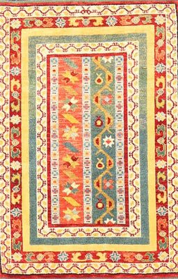 Contemporary Orange Oriental Rug, con3084