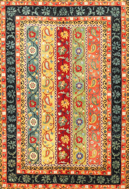 Contemporary Fire Brick Red Modern Rug, con3085