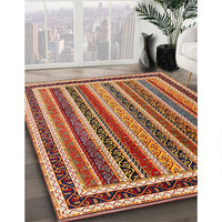 Contemporary Sand Brown Modern Rug, con3086