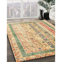 Contemporary Brown Gold Modern Rug, con3087