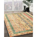 Machine Washable Contemporary Brown Gold Rug in a Family Room, wshcon3087