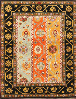 Contemporary Metallic Gold Abstract Machine Washable Rug, wshcon3088