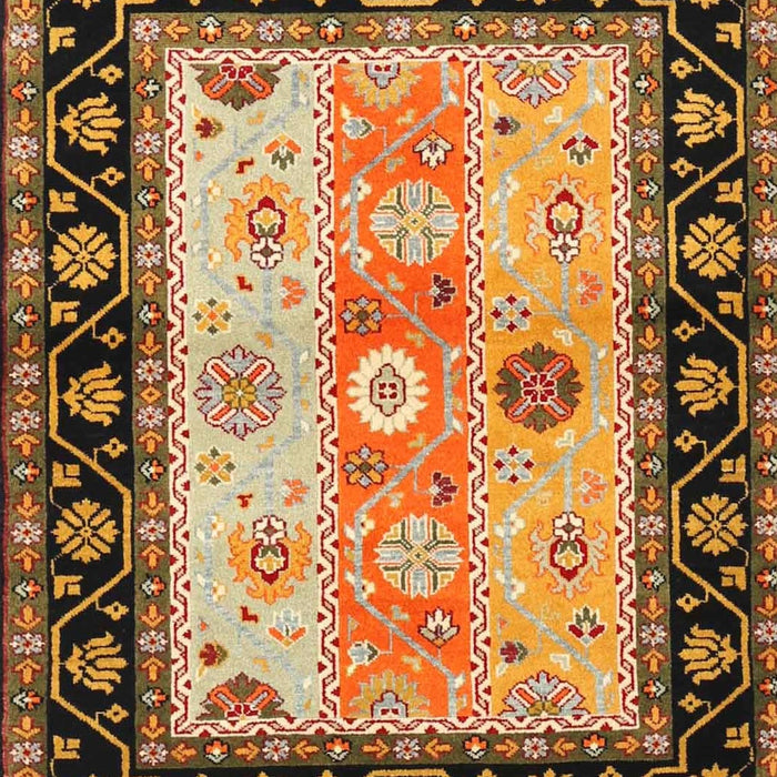 Contemporary Metallic Gold Abstract Machine Washable Rug, wshcon3088