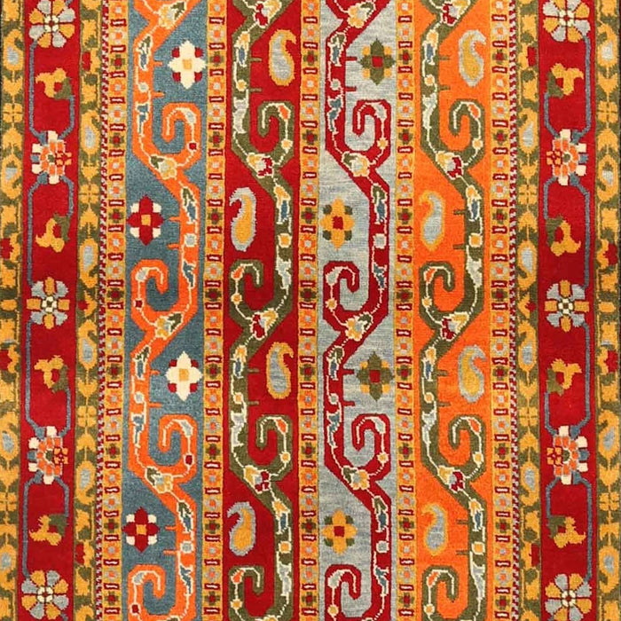 Contemporary Red Abstract Machine Washable Rug, wshcon3089