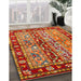 Contemporary Red Abstract Machine Washable Rug in a Family Room, wshcon3089