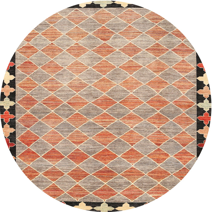 Square Machine Washable Contemporary Brown Rug, wshcon308
